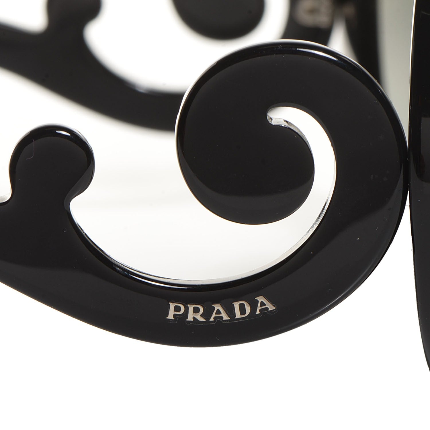 Prada Baroque Sunglasses SPR 27N Black 4 of 7