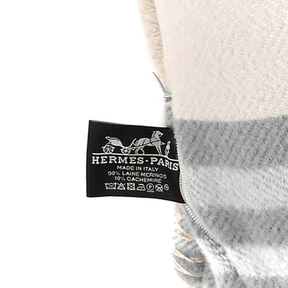 Hermes Wool Cashmere Ithaque Pillow Gris Perle 3 of 3