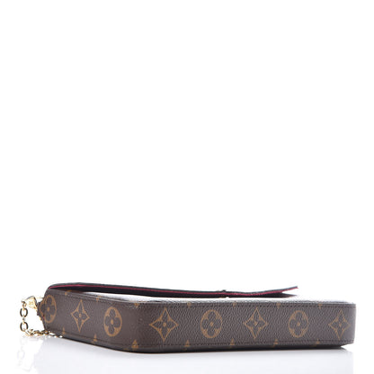 Louis Vuitton Monogram Pochette Felicie Chain Wallet Fuchsia 5 of 11