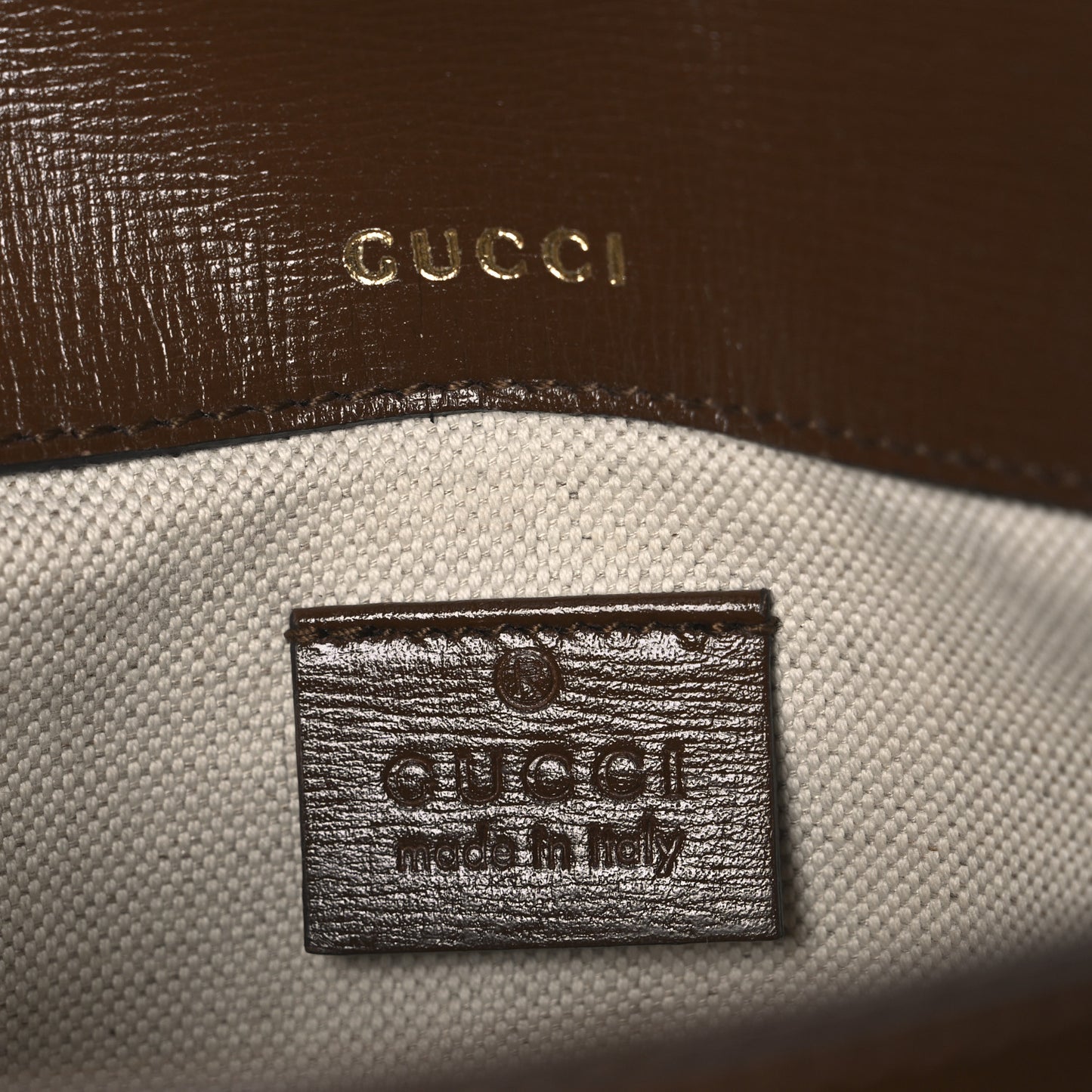 GG Supreme Monogram Web Mini Horsebit 1955 Shoulder Bag Beige Brown Sugar