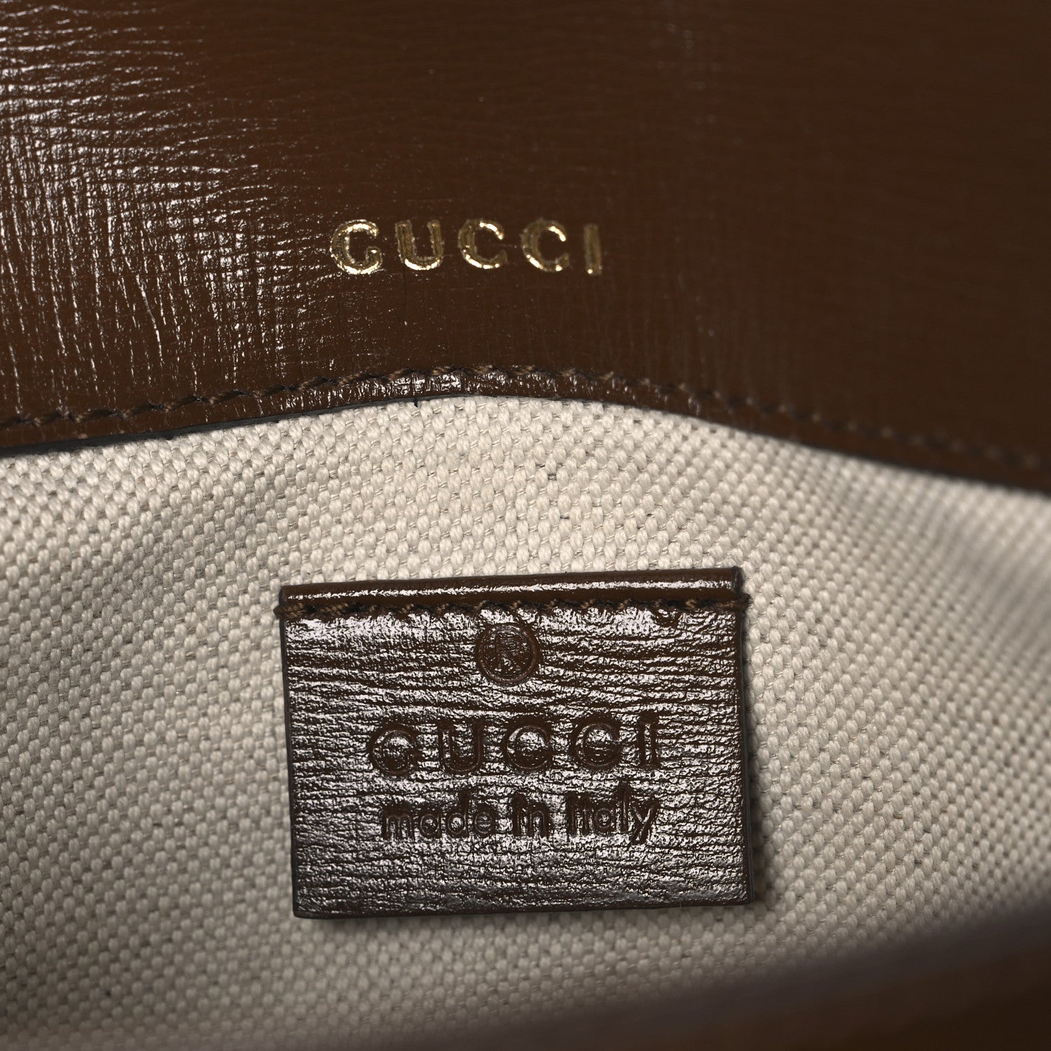 Gucci GG Supreme Monogram Web Mini Horsebit 1955 Shoulder Bag Beige Brown Sugar 6 of 10