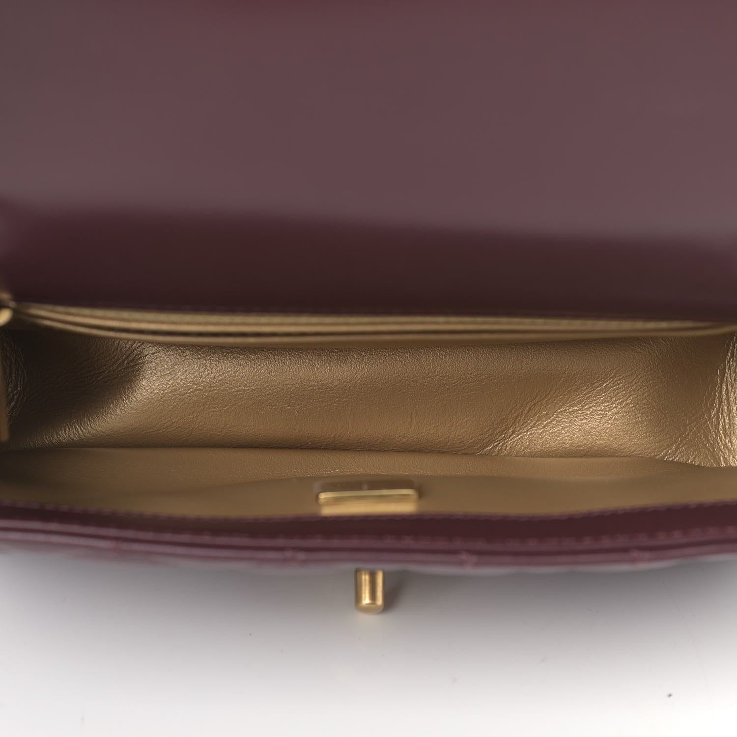 Chanel Lambskin Quilted Mini Rectangular Pearl Crush Flap Burgundy