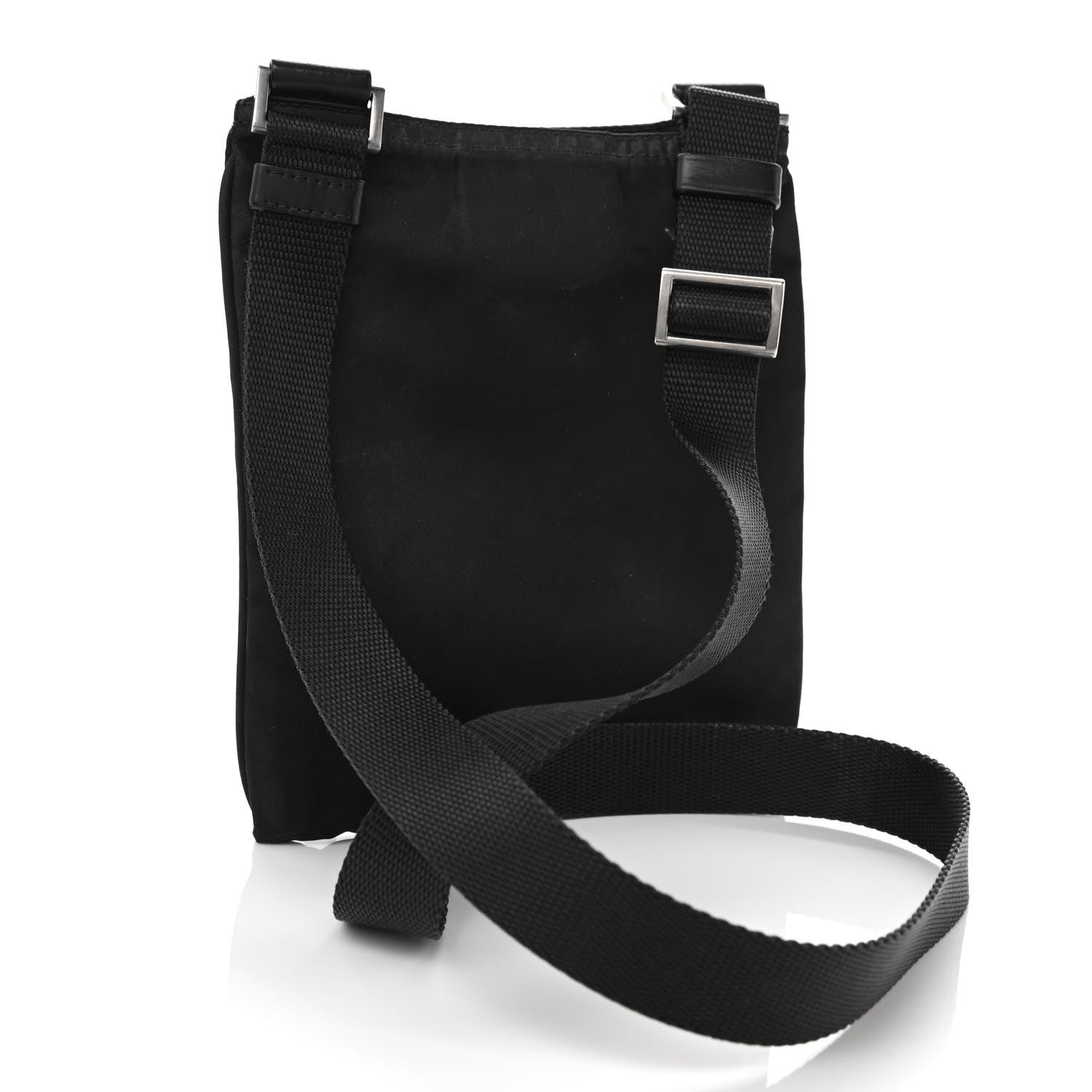 Prada Tessuto Nylon Flat Messenger Bag Black 2 of 7