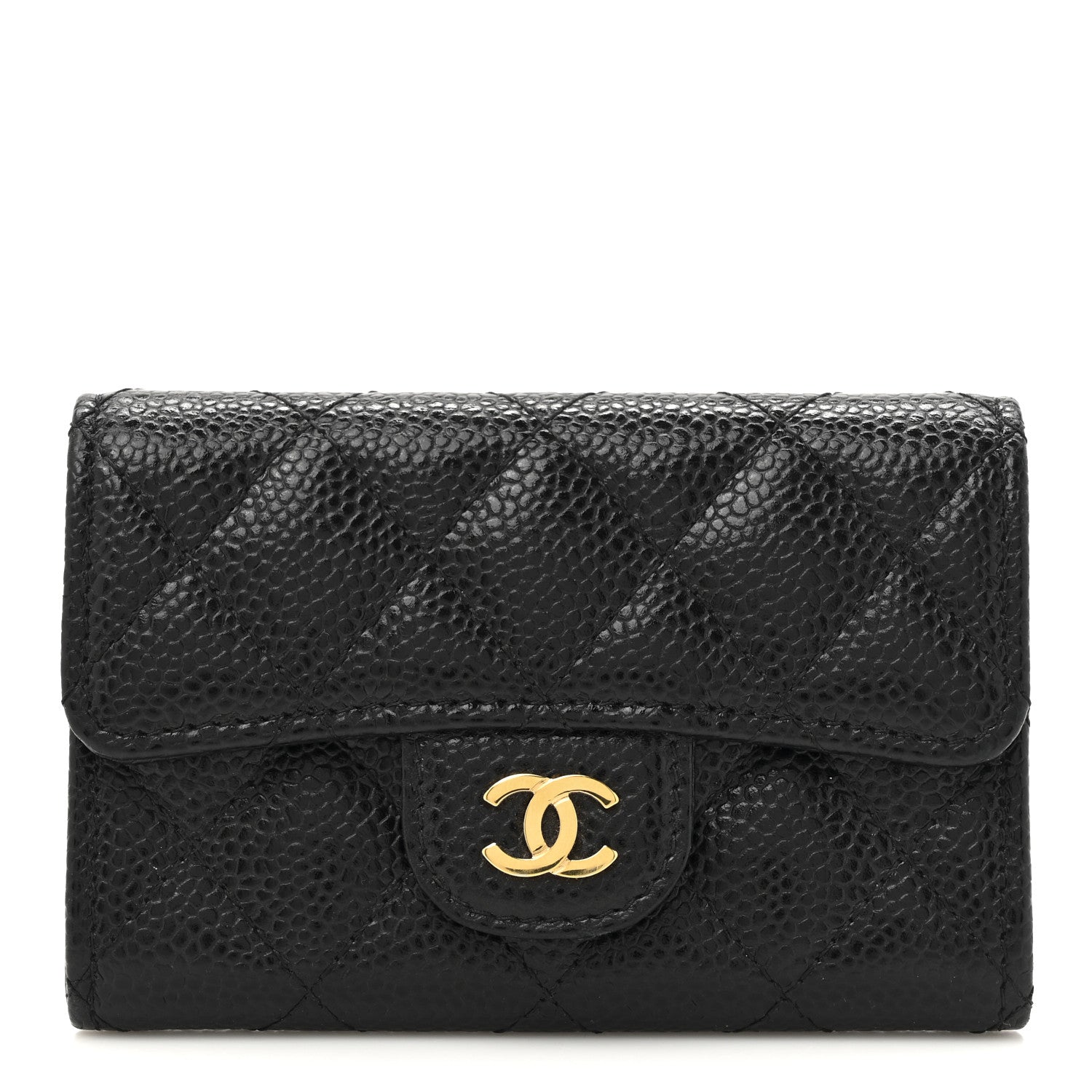 Chanel Caviar Quilted Flap Card Holder Black 1 of 9