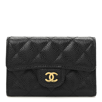 Chanel Caviar Quilted Flap Card Holder Black 1 of 9