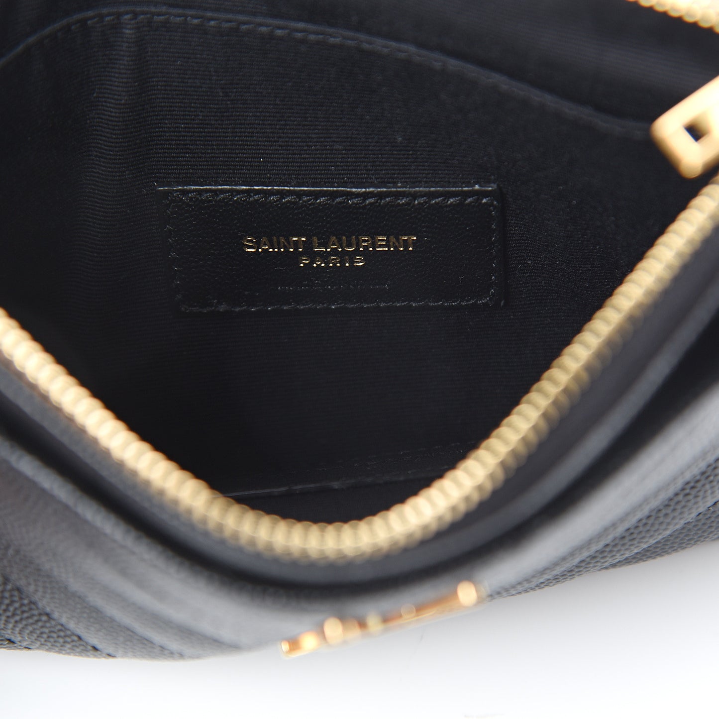 Grain De Poudre Chevron Monogram Bill Pouch Black