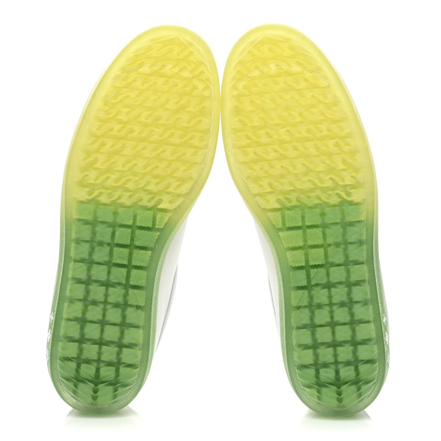Louis Vuitton Calfskin Mens Luxembourg Samothrace Sneakers 9 White Yellow Green 6 of 10