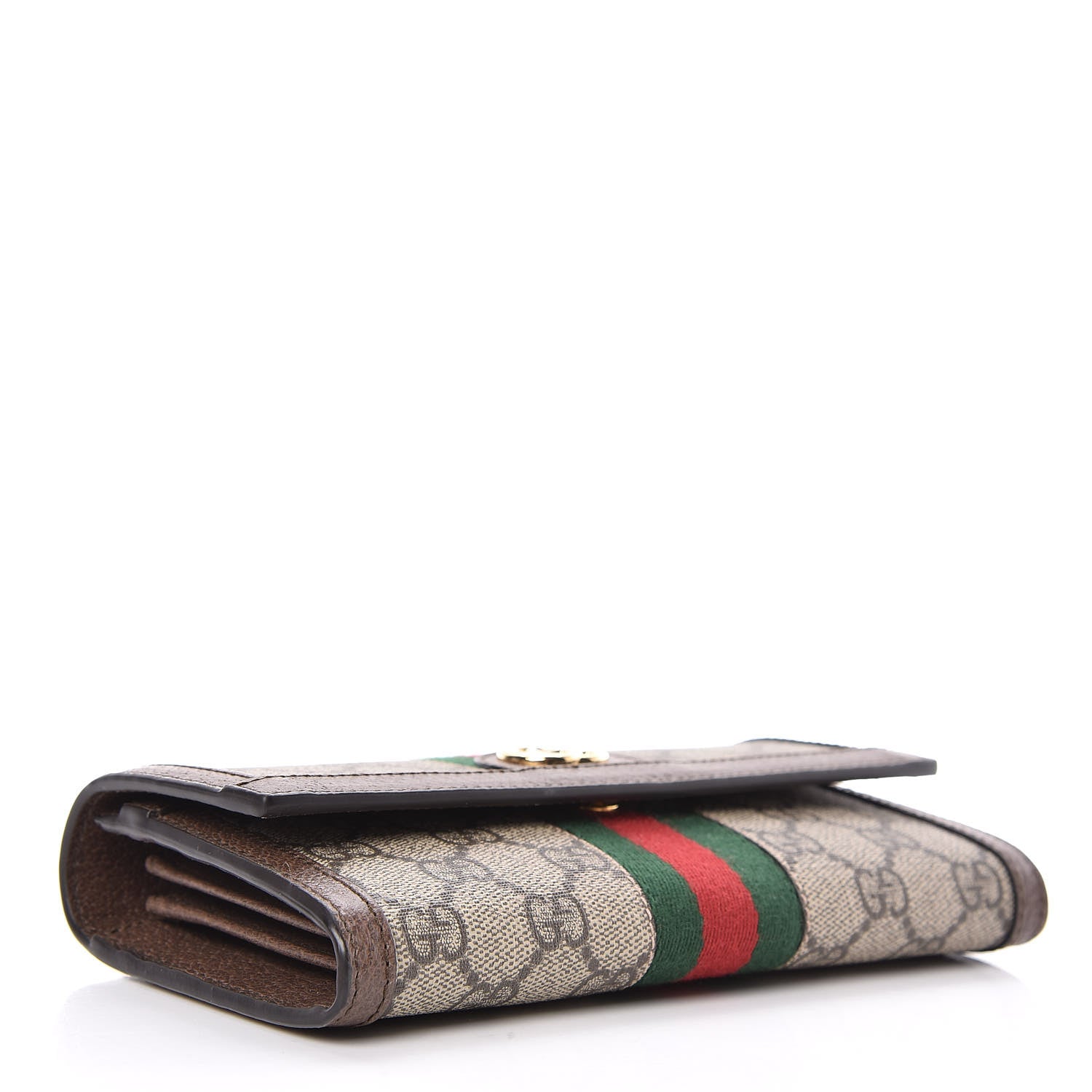 Gucci GG Supreme Monogram Web Ophidia Continental Wallet Brown 4 of 8