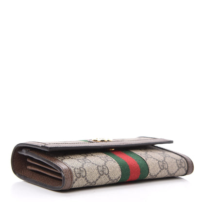 Gucci GG Supreme Monogram Web Ophidia Continental Wallet Brown 4 of 8