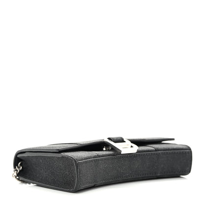 Balenciaga Sparkling Fabric XS Hourglass Wallet On Chain Black 4 of 14