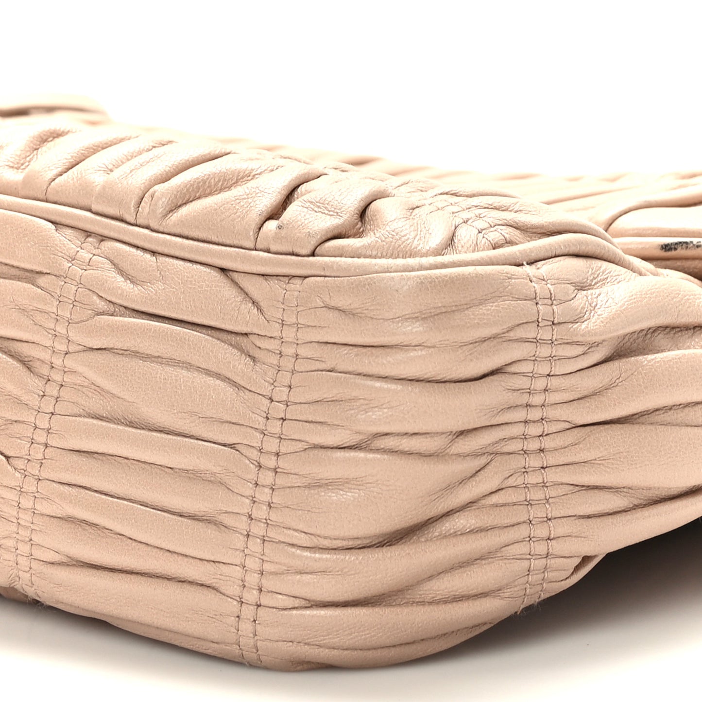 Nappa Gaufre Medium Sound Flap Shoulder Bag Cipria
