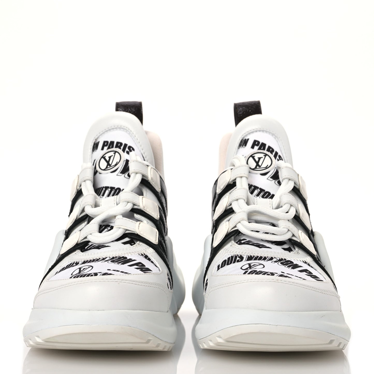 X FORNASETTI Calfskin Technical Nylon LV Archlight Sneaker 37 Black
