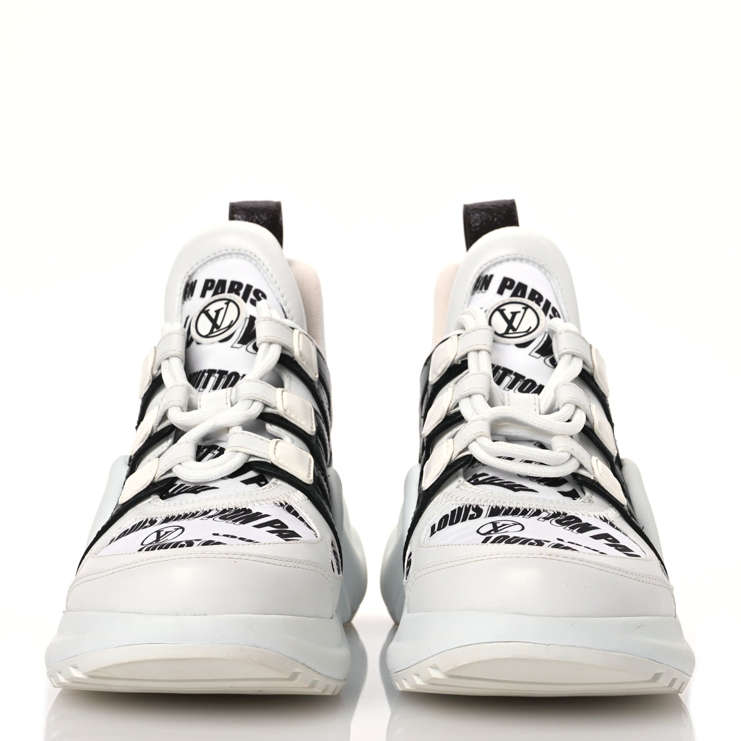 Louis Vuitton X FORNASETTI Calfskin Technical Nylon LV Archlight Sneaker 37 Black 2 of 12