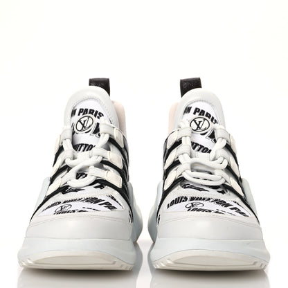 Louis Vuitton X FORNASETTI Calfskin Technical Nylon LV Archlight Sneaker 37 Black 2 of 12