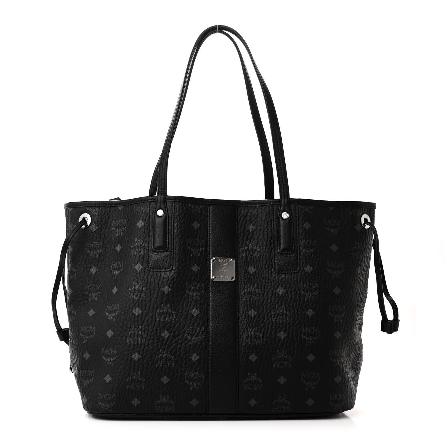 MCM Visetos Medium Liz Reversible Shopper Tote Black 1 of 15