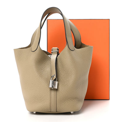 Hermes Taurillon Clemence Picotin Lock 18 PM Trench 13 of 13