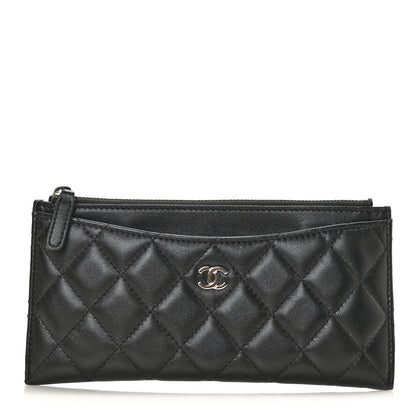 Chanel Lambskin Quilted Classic Zip Pouch Black 1 of 7