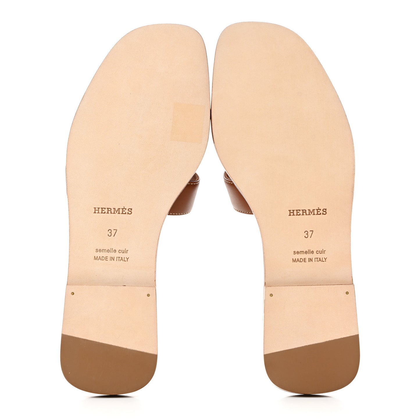 Box Calfskin Oran Sandals 37 Gold