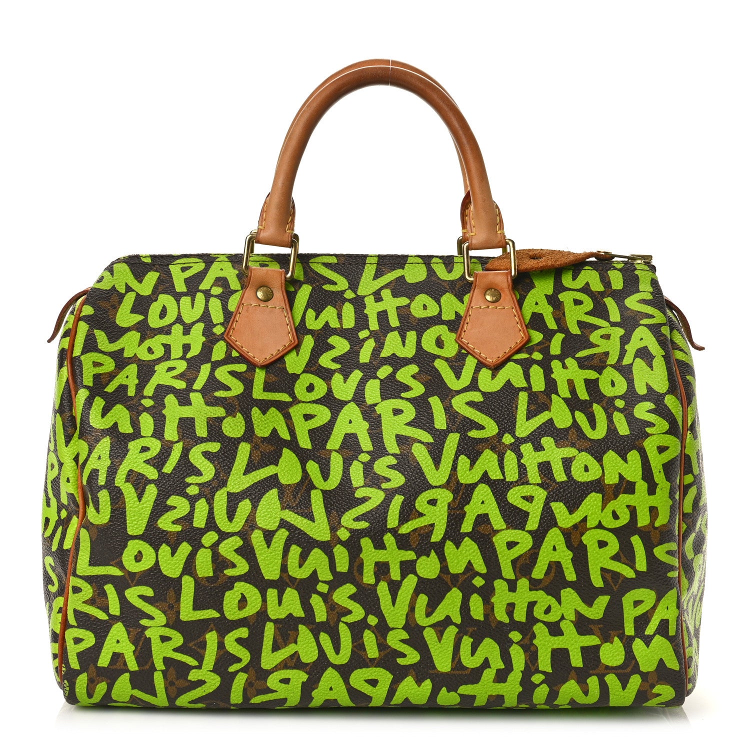 Louis Vuitton Monogram Graffiti Speedy 30 Green 1 of 13