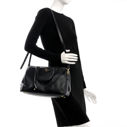 Prada Saffiano Lux Bowler Black 3 of 17