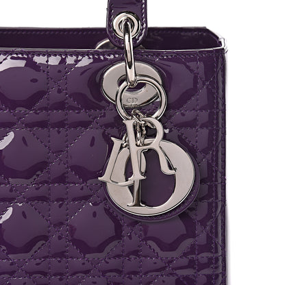 Christian Dior Patent Cannage Medium Lady Dior Purple 12 of 12