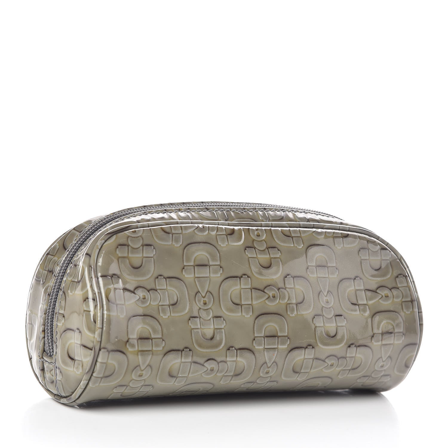 Gucci Patent Horsebit Embossed Small Cosmetic Case Green 3 of 10