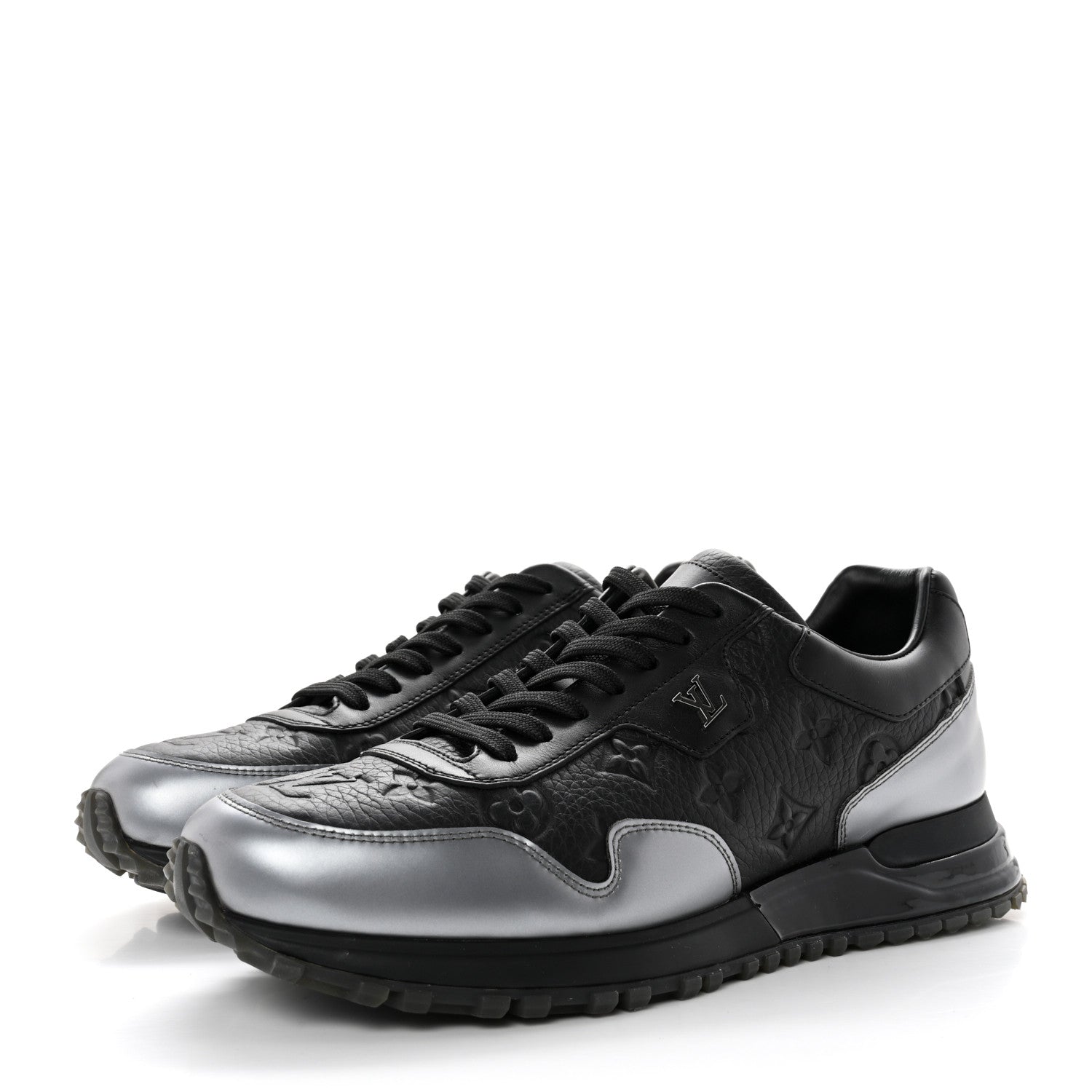 Louis Vuitton Metallic Empreinte Mens Run Away Sneakers 6.5 Charcoal 3 of 9