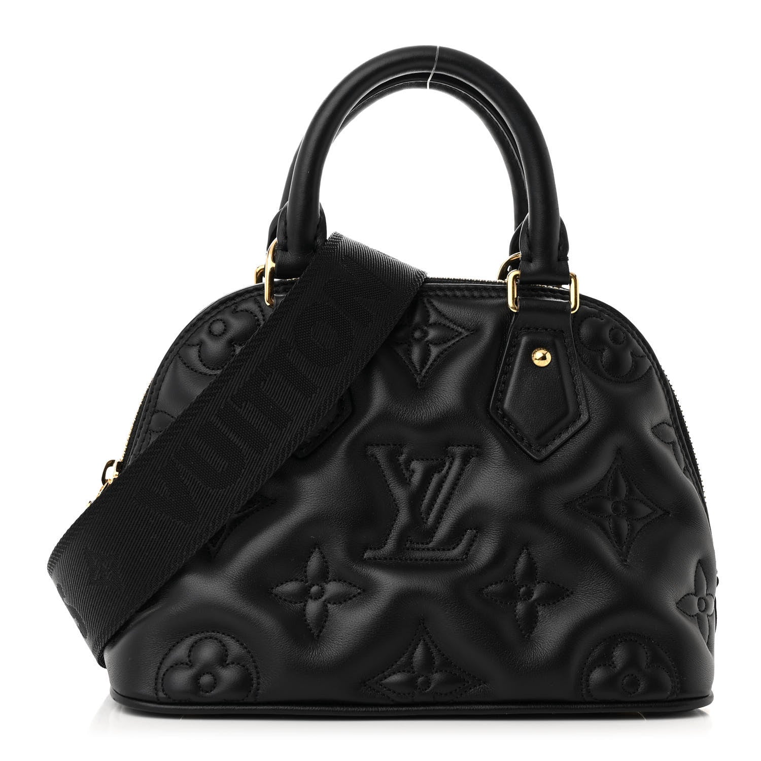Louis Vuitton Calfskin Bubblegram Alma BB Black 1 of 9