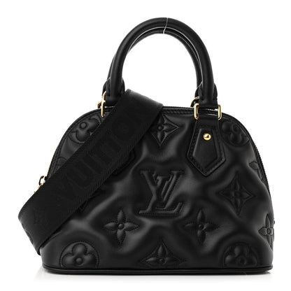 Louis Vuitton Calfskin Bubblegram Alma BB Black 1 of 9