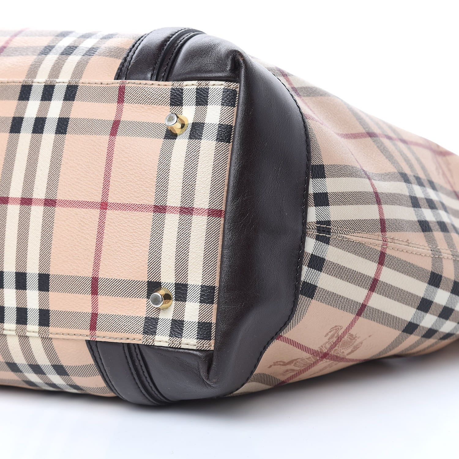 Burberry Haymarket Check Jameson Tote Chocolate 9 of 17