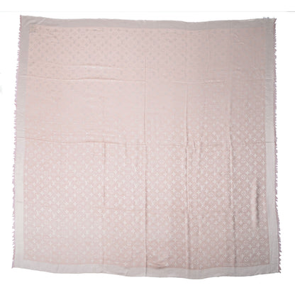 Louis Vuitton Silk Wool Monogram Denim Shawl Rose 3 of 5