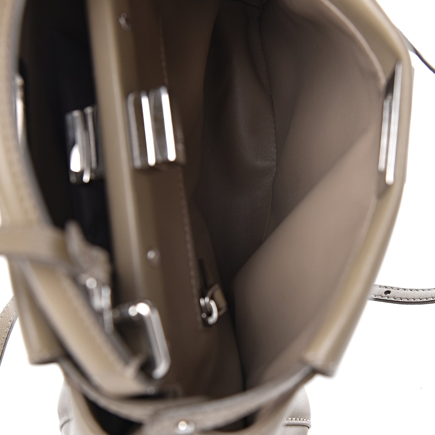 Fendi Nappa Mini Peekaboo Iconic Satchel Tortora 6 of 11