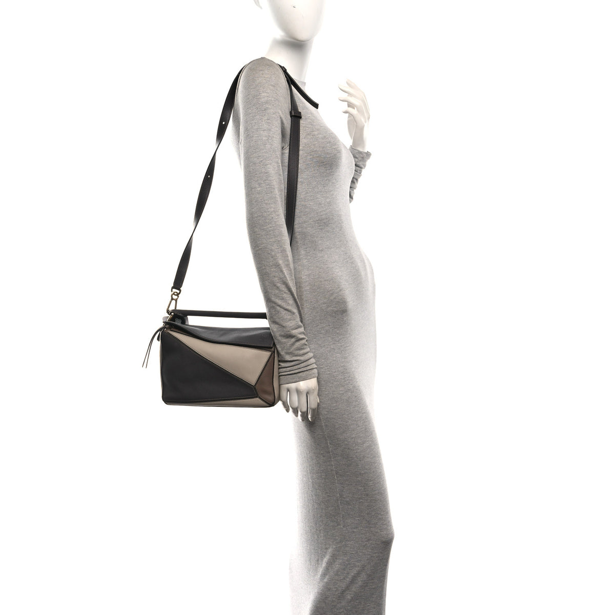Loewe Calfskin Small Puzzle Bag Brown Dark Taupe 2 of 9