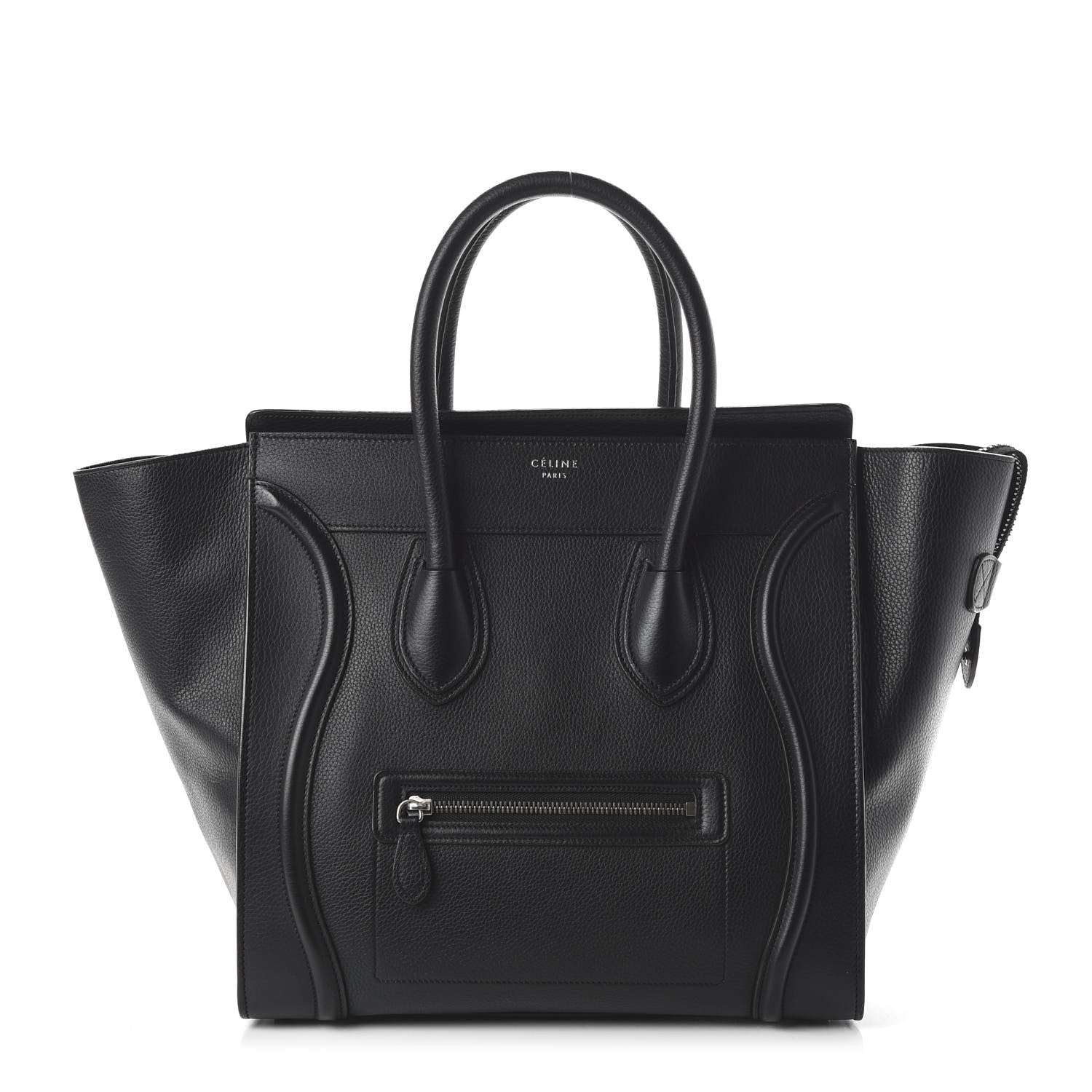 Celine Drummed Calfskin Mini Luggage Black 1 of 8