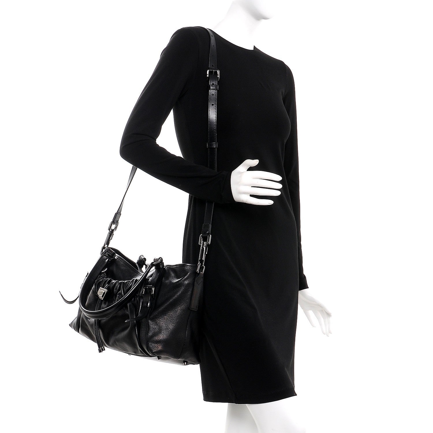 Burberry Calfskin Dallinger Satchel Black 2 of 9