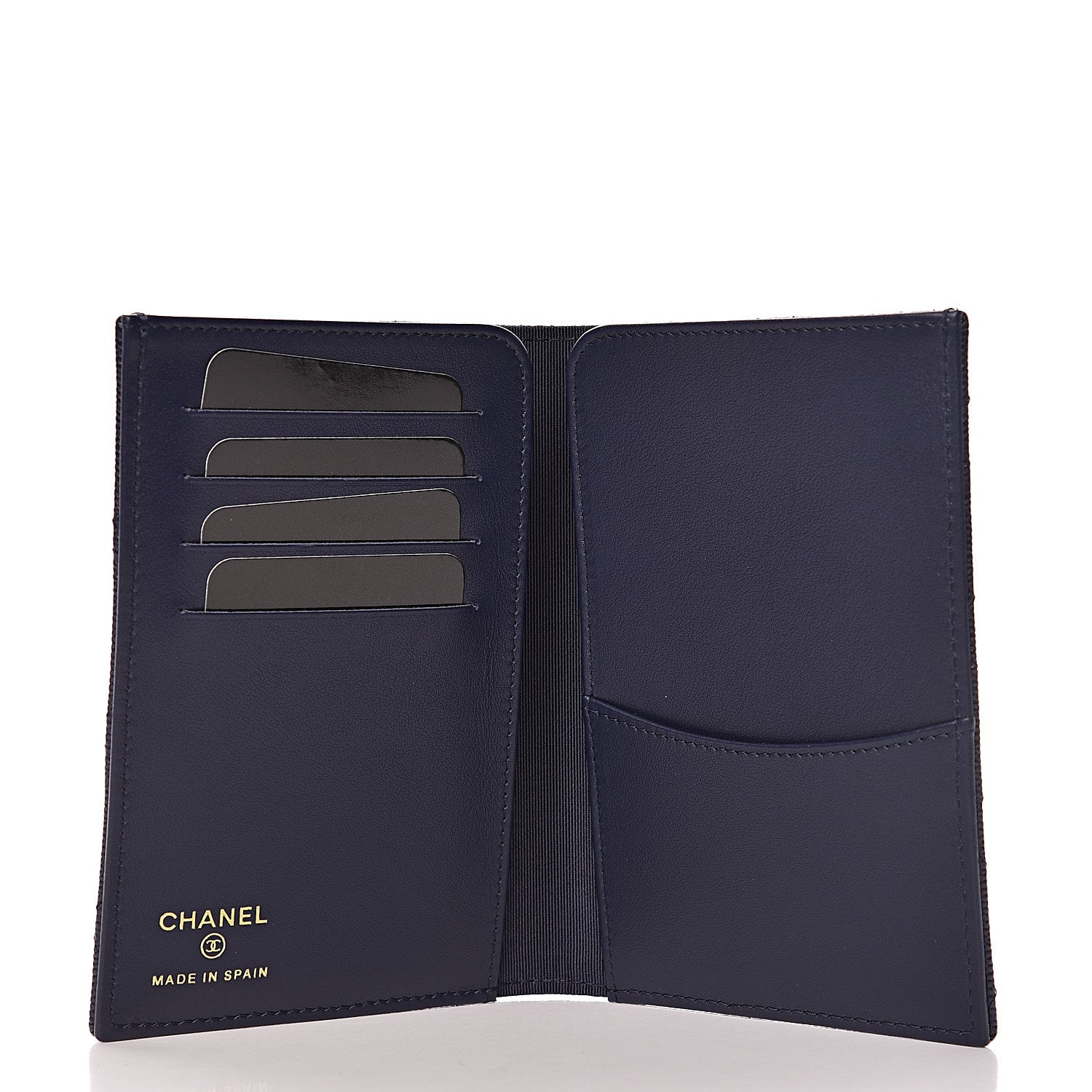 Chanel Caviar Quilted Passport Holder Navy Blue 5 of 8