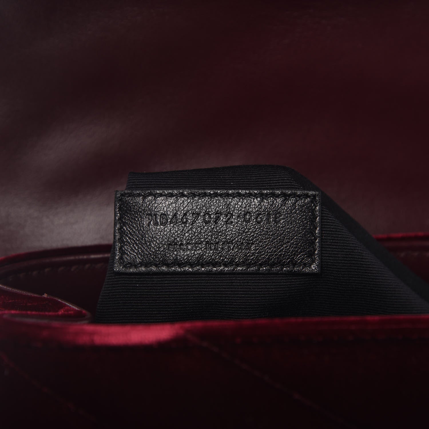 Saint Laurent Velvet Y Quilted Monogram Toy Loulou Crossbody Bag French Burgundy 9 of 10