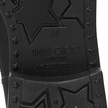 Jimmy Choo Rubber Patent Rain Ankle Boots 40 Black 7 of 8