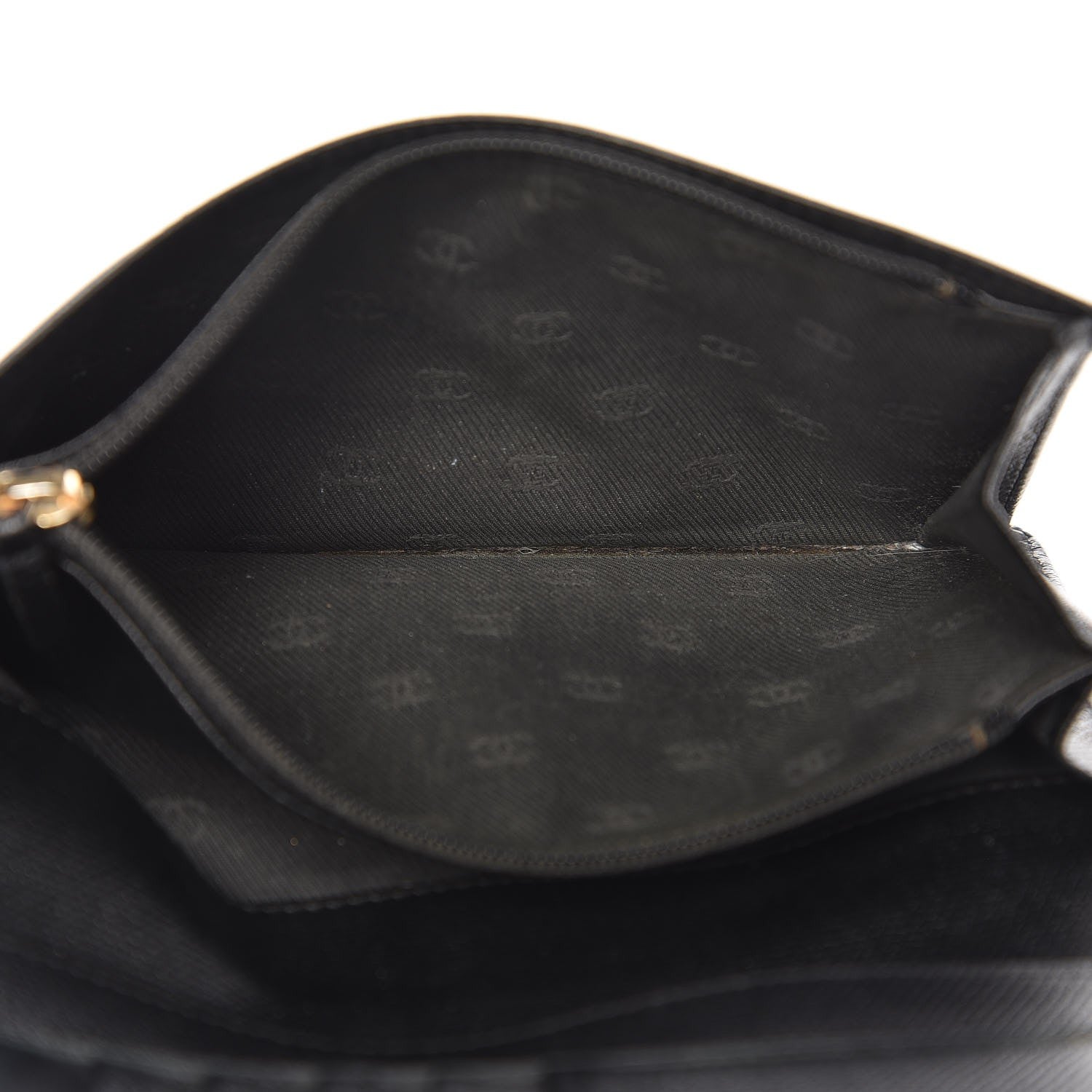 Chanel Caviar CC Yen Wallet Black 8 of 13