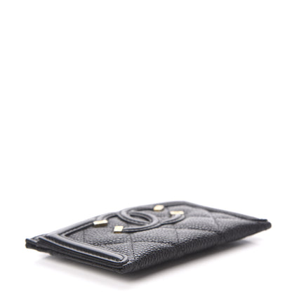 Chanel Caviar Quilted Filigree Card Holder Black 4 of 8