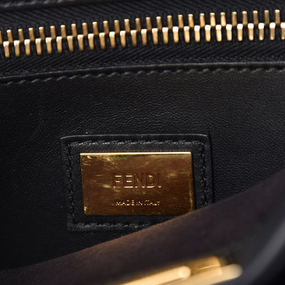 Fendi Vitello Seta Shiny Nappa Medium Peekaboo Iconic Satchel Black 7 of 13