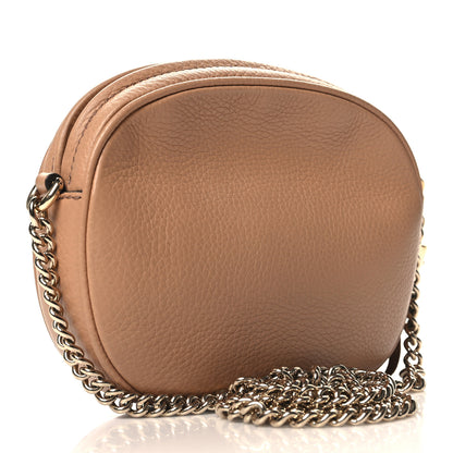 Gucci Pebbled Calfskin Mini Soho Chain Bag Camelia 3 of 10