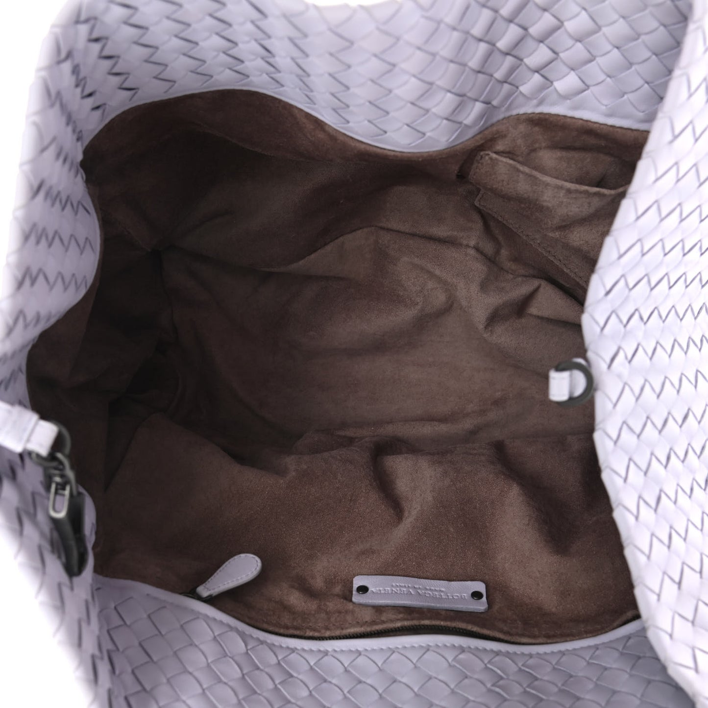 Nappa Intrecciato Medium Seamless Tote Oyster Lilac