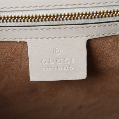 Gucci Calfskin Web Medium Sylvie Top Handle Bag White 7 of 11
