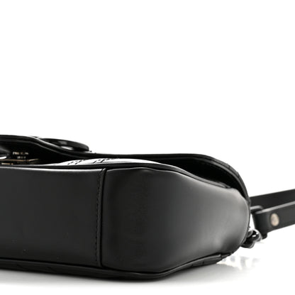 Gucci Calfskin Matelasse Monochrome Mini GG Marmont Shoulder Bag Black 10 of 12
