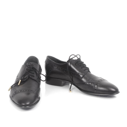Louis Vuitton Mens Perforated Leather Lace Up Shoes 37 Black 1 of 9