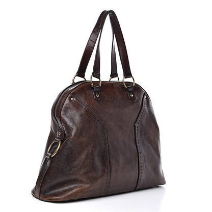 Saint Laurent Calfskin Oversized Muse Brown 3 of 25