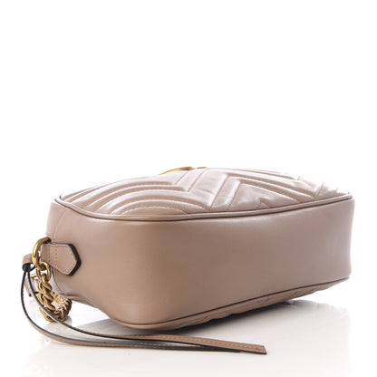 Gucci Calfskin Matelasse Small GG Marmont Chain Shoulder Bag Porcelain Rose 3 of 10