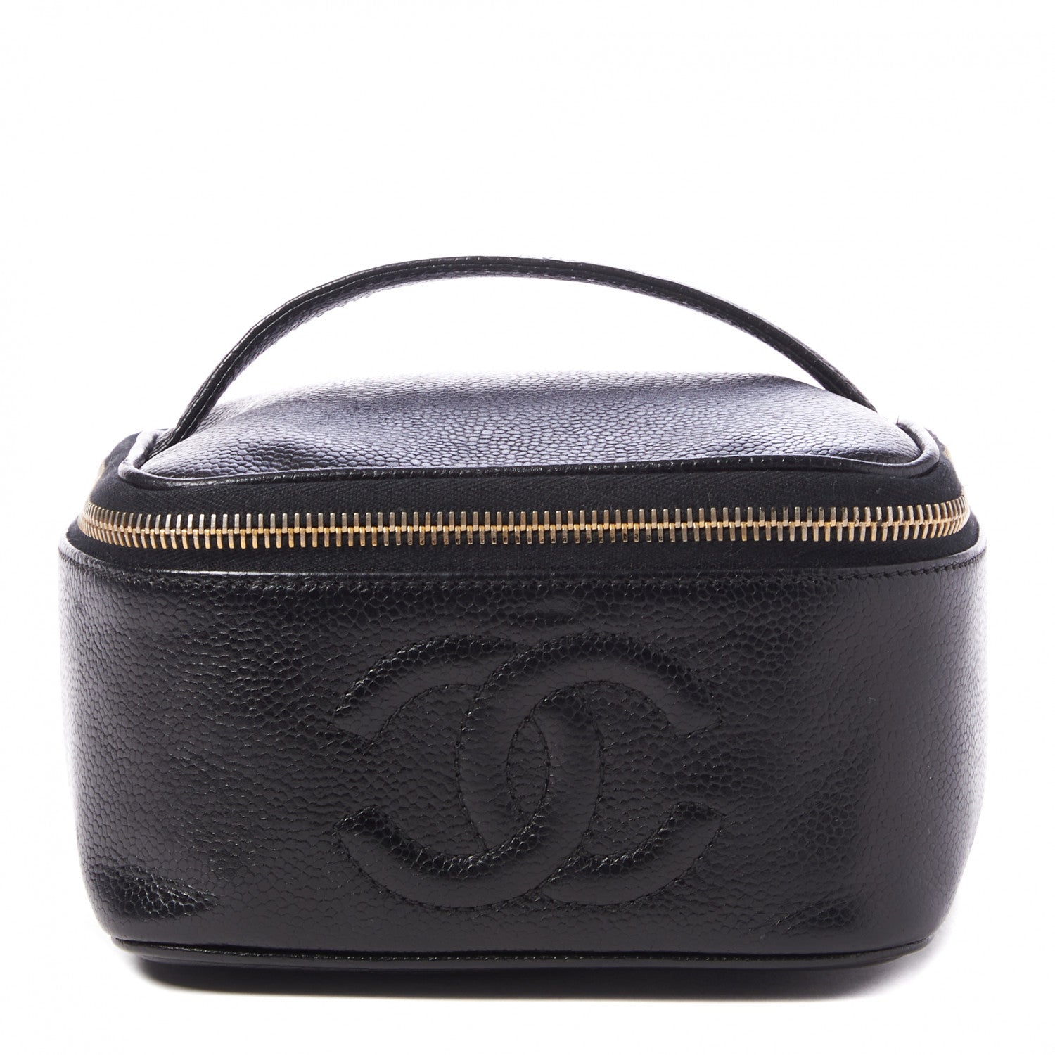 Chanel Caviar CC Vanity Cosmetic Case Black 1 of 9