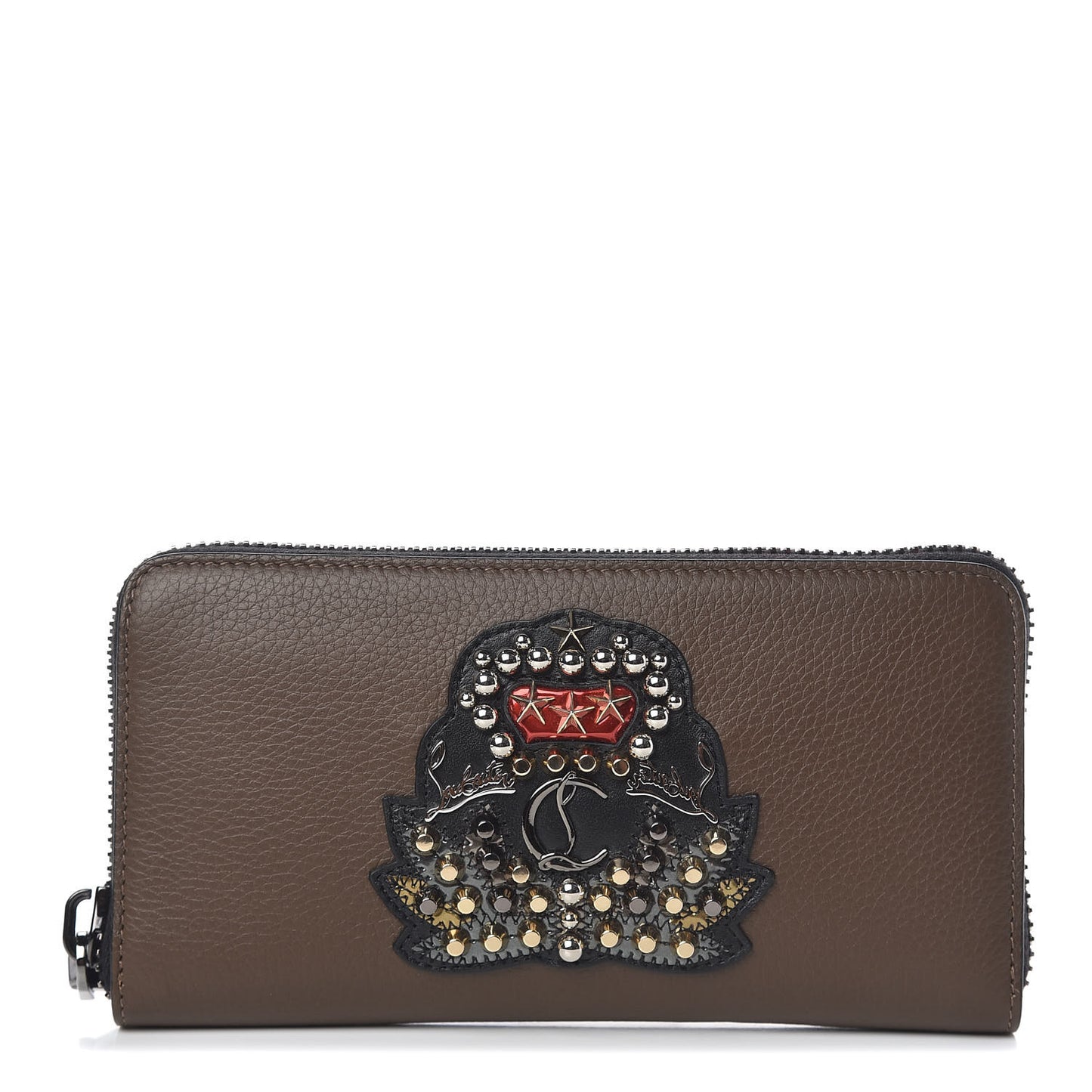 Calfskin Ecusson Panettone Zip Around Wallet Cafe